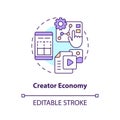 Creator economy concept icon