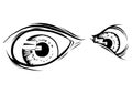 A Creature Animal eyes. vector illustration design