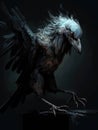 A creature shrouded by midnight its talons poised to strike. Gothic art. AI generation Royalty Free Stock Photo