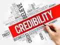 Credibility word cloud collage Royalty Free Stock Photo