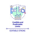 Credible and predictable limits concept icon Royalty Free Stock Photo