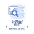 Credible and predictable limits light blue concept icon Royalty Free Stock Photo