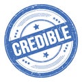 CREDIBLE text on blue round grungy stamp Royalty Free Stock Photo