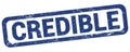 CREDIBLE text written on blue rectangle stamp Royalty Free Stock Photo