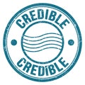 CREDIBLE text written on blue round postal stamp sign Royalty Free Stock Photo
