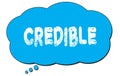 CREDIBLE text written on a blue thought bubble Royalty Free Stock Photo