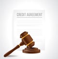 Credit agrement documentation paperwork Royalty Free Stock Photo
