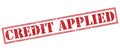 Credit applied red stamp Royalty Free Stock Photo