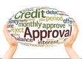 Credit Approval word cloud hand sphere concept Royalty Free Stock Photo