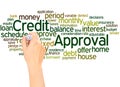 Credit Approval word cloud hand writing concept Royalty Free Stock Photo