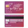 Banking business plastic card and payment