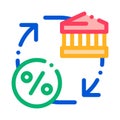 Credit Building Exhange Icon Vector Outline Illustration Royalty Free Stock Photo