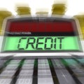 Credit Calculated Means Loan Money And Financing