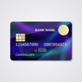 Bank card, credit card design template