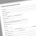 Credit Card Application Form Royalty Free Stock Photo