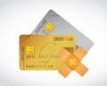 credit card band aid fix solution concept Royalty Free Stock Photo