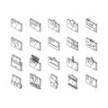 credit card bank payment money isometric icons set vector Royalty Free Stock Photo