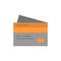 Credit card, Banking, Card, Cards, Credit, Finance, Money, Shopping  Flat Color Icon. Vector icon banner Template Royalty Free Stock Photo