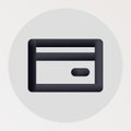 Credit card blended bold black line icon