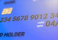 Credit card in blur view with bright sun light