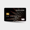 Credit card. With brown elements desing. And inspiration from abstract.