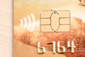 Credit card close up shot with selective focus for background Royalty Free Stock Photo