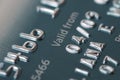 Credit Card Close-Up, Valid From Royalty Free Stock Photo