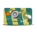 Credit card with combination lock Royalty Free Stock Photo