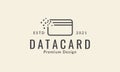 Credit card data tech lines logo symbol icon vector graphic design illustration Royalty Free Stock Photo