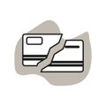 Credit card deactivation icon. Vector illustration. EPS 10. Royalty Free Stock Photo