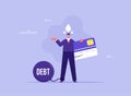 Credit card debt, financial problem concept Royalty Free Stock Photo