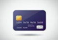 A credit card design featuring a dark blue background with a gradient effect. The card Royalty Free Stock Photo
