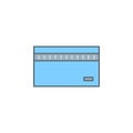 credit card dusk style line icon. Element of banking icon for mobile concept and web apps. Dusk style credit card icon can be used