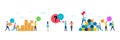 Credit card, Face id and Rate button minimal line icons. For web application, printing. Vector