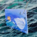 Credit card on fishing hook 3d illustration fraud concept Royalty Free Stock Photo