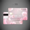 Credit card flower design
