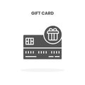 Credit Card Gift Card glyph icon.