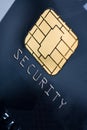 Credit card with gold chip Royalty Free Stock Photo