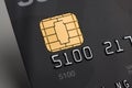 Credit card with gold chip Royalty Free Stock Photo