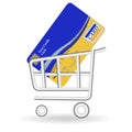 Credit card and handcart