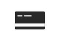 Credit card icon. bank payment card, back side. banking web design symbol Royalty Free Stock Photo