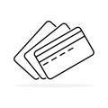Credit card icon. Debit payment icon. Linear logo design element Royalty Free Stock Photo