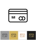 Credit card icon, shopping purchase bank credit card sign