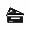 Credit card icon, simple style