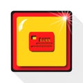 Credit card icon,sing,illustration Royalty Free Stock Photo