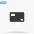 Credit Card, Credit Card icon vector, in trendy flat style isolated on white background. Credit Card icon image, Credit