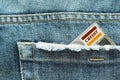 Credit card and jeans