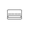 credit card line icon. Element of bankig icon for mobile concept and web apps. Thin line credit card icon can be used for web and Royalty Free Stock Photo