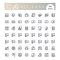 Credit Card Line Icons Set