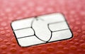 Credit card micro chip Royalty Free Stock Photo